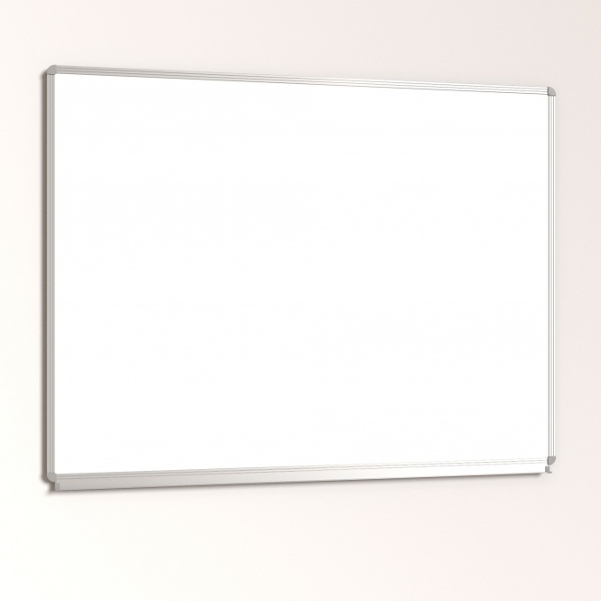 Whiteboard, 120x 90 cm, mit durchgehender Ablage, Stahlemaille weiß, 